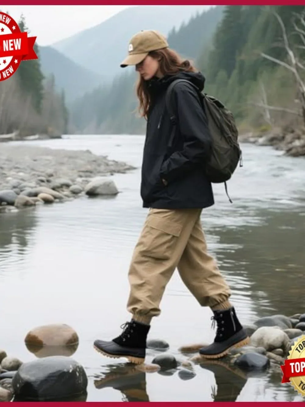 Waterproof Quilted Snow Boots with Side Zipper